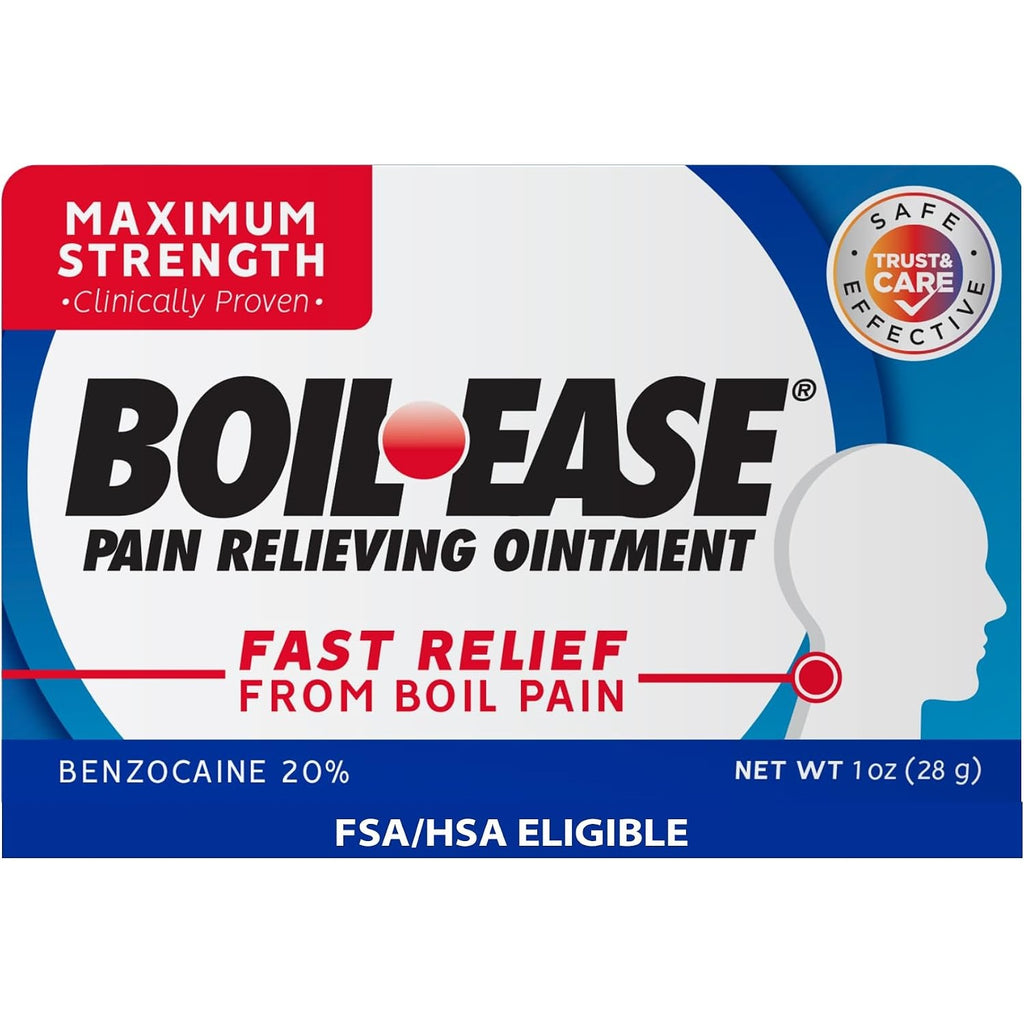 Boil Ease Pain Relieving Ointment, Max Strength, 1 Oz