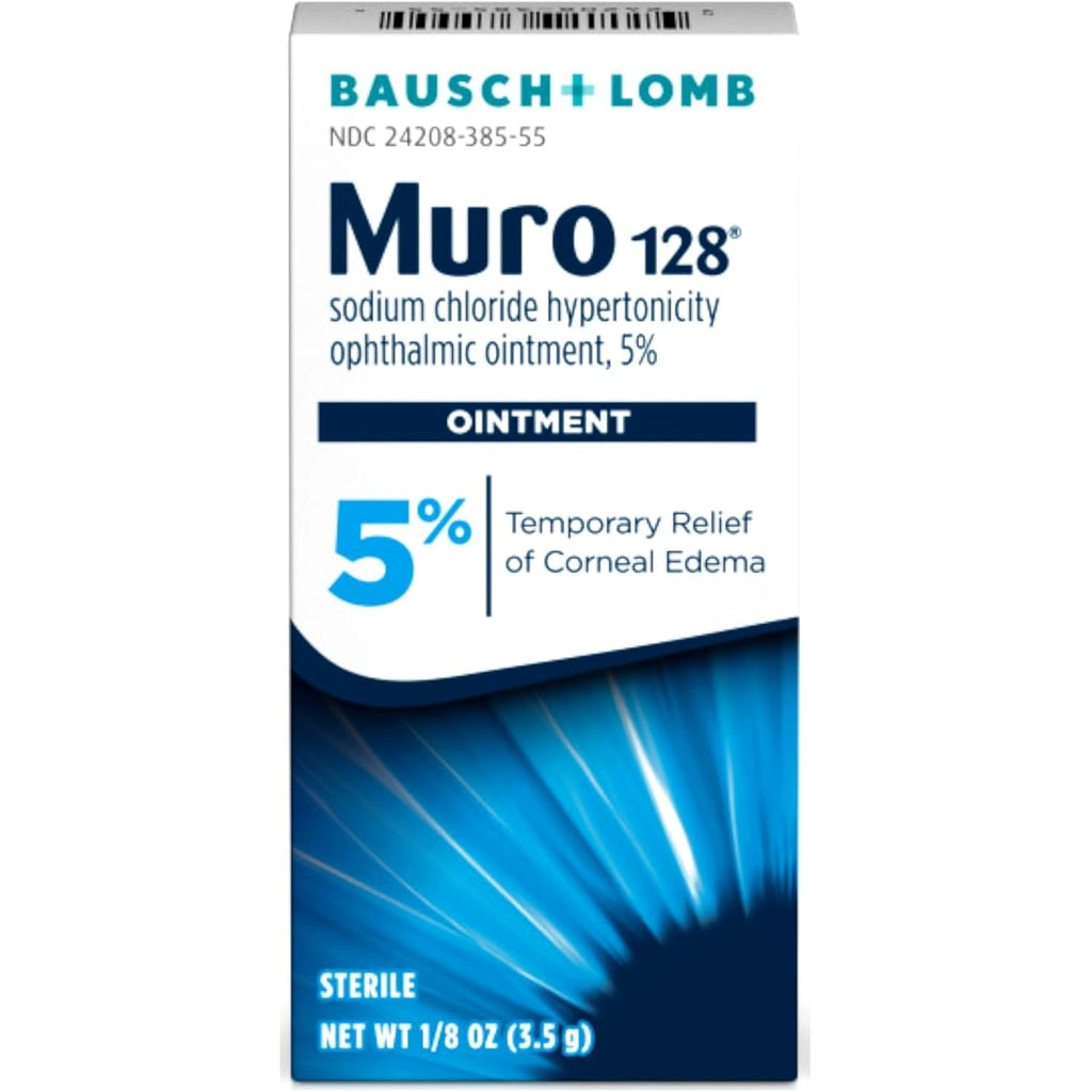 Muro 128 Sodium Chloride Eye Ointment 5% Corneal Edema Relief 0.12 Oz