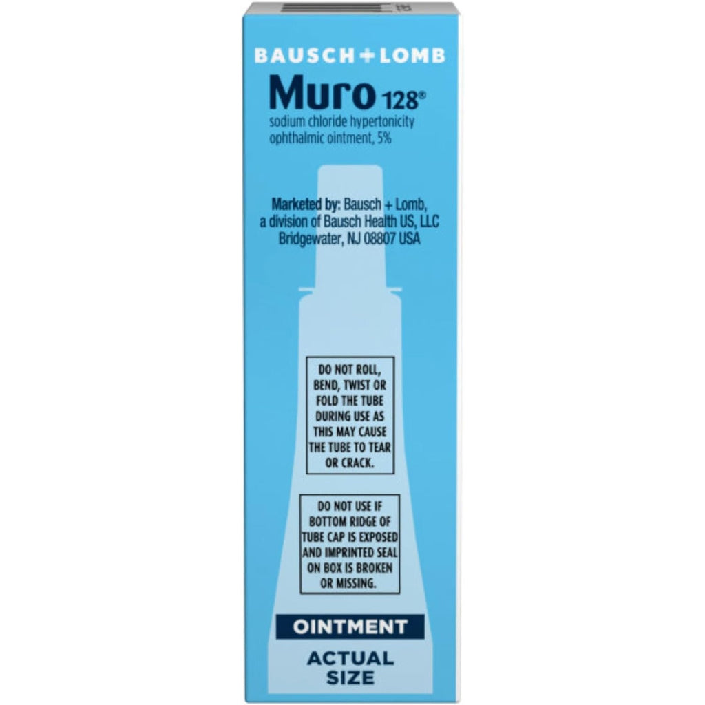 Muro 128 Sodium Chloride Eye Ointment 5% Corneal Edema Relief 0.12 Oz