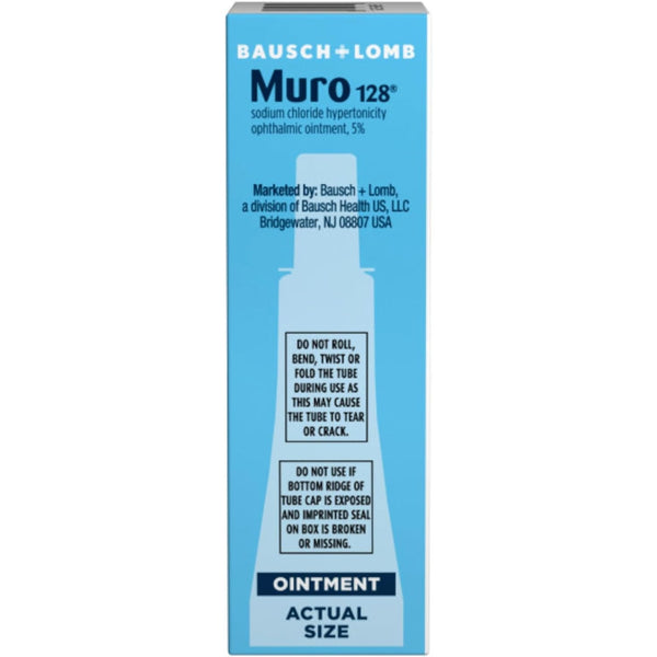 Muro 128 Sodium Chloride Eye Ointment 5% Corneal Edema Relief 0.12 Oz
