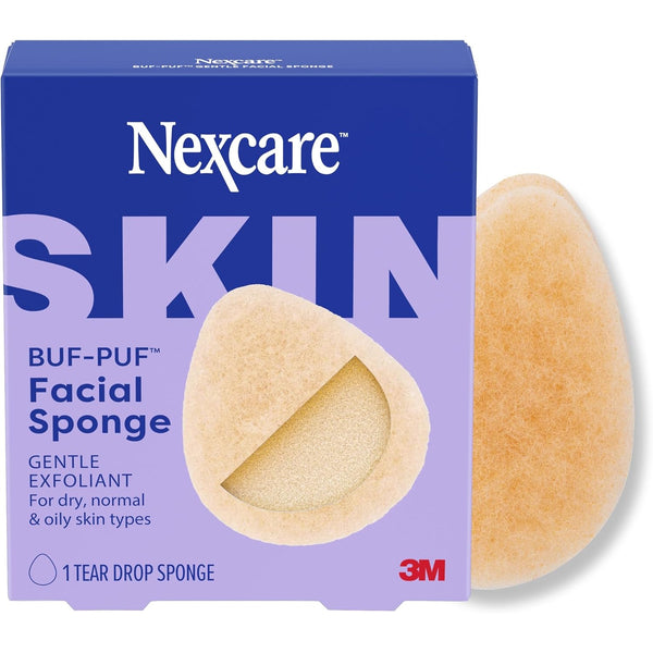 Buf-Puf Gentle Facial Sponge, Dermatologist Developed, Removes Deep Down Dirt & Makeup That Causes Breakouts and Blackheads, Reusable, Exfoliating