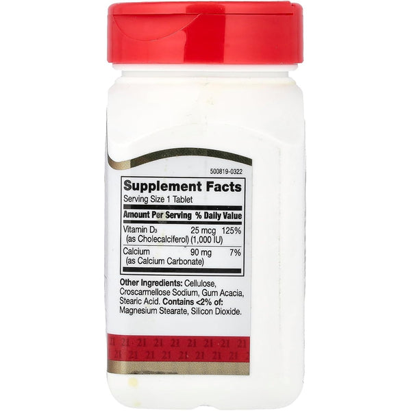21st Century Vitamin D3 1000 IU Tablets, Bone & Immune, 300 Count