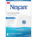 Nexcare Tegaderm Waterproof Transparent Dressing, Dirtproof, Germproof, Provides Protection To Minor Burns, Scrapes, Cuts, Blisters And Abrasions, 4 x