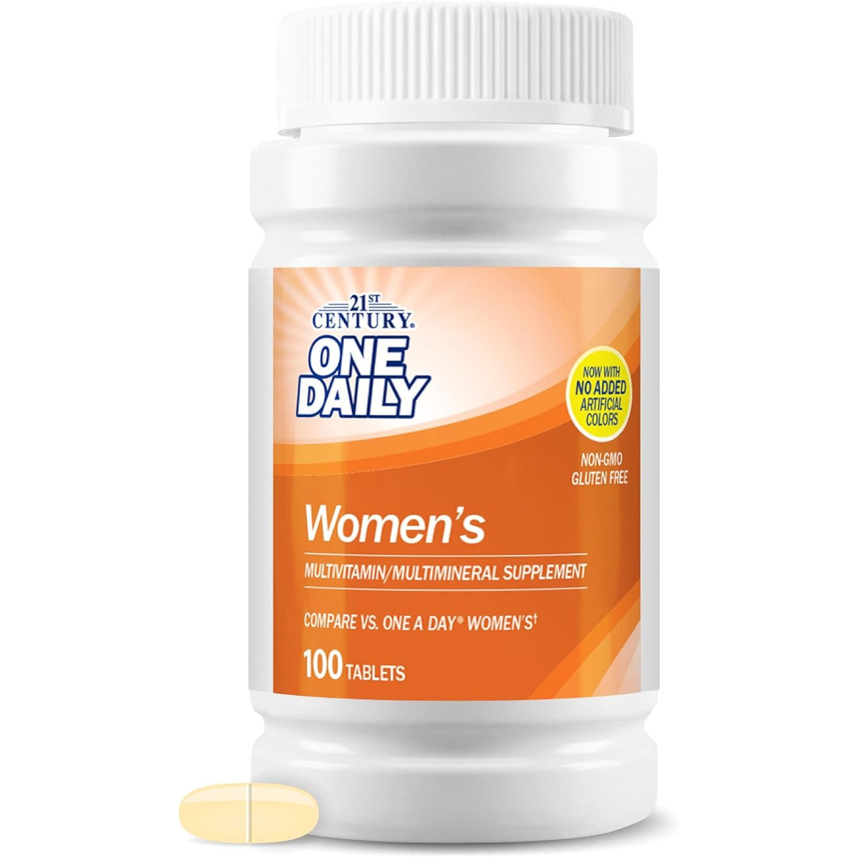 21st Century One Daily Women's Multivitamin Tablets, 100 Count