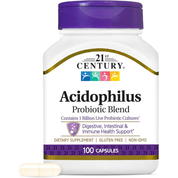 21st Century Acidophilus Probiotic Blend Capsules, 100 Count