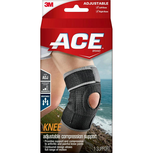 ACE Adjustable Knee Brace, Provides Support & Compression to Arthritic and Painful Knee Joints