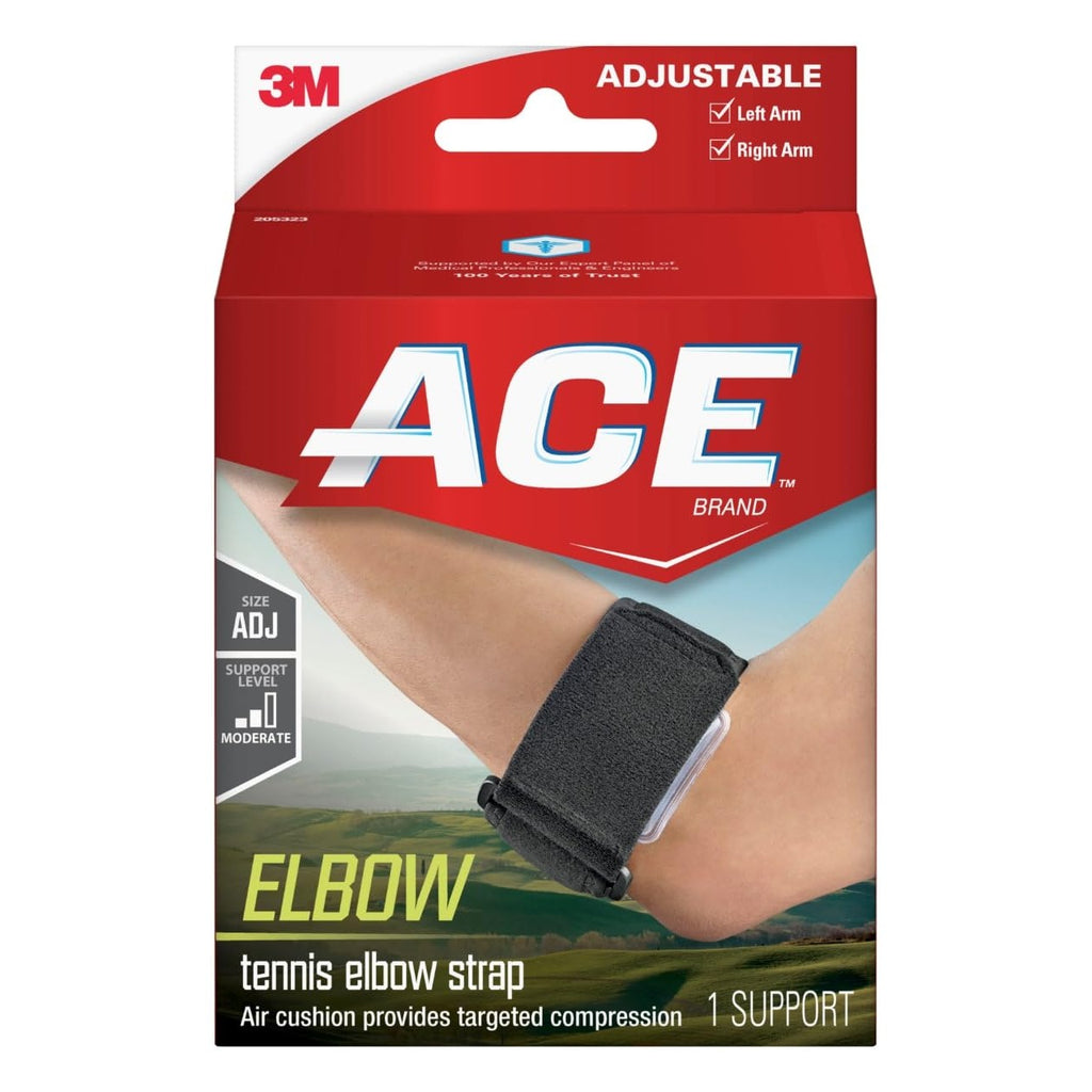 ACE Tennis Elbow Support, One Size, Adjustable, 1 Count