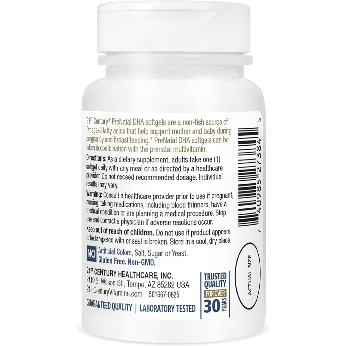 21st Century Prenatal DHA Softgels for Pregnancy & Nursing, 30 Count