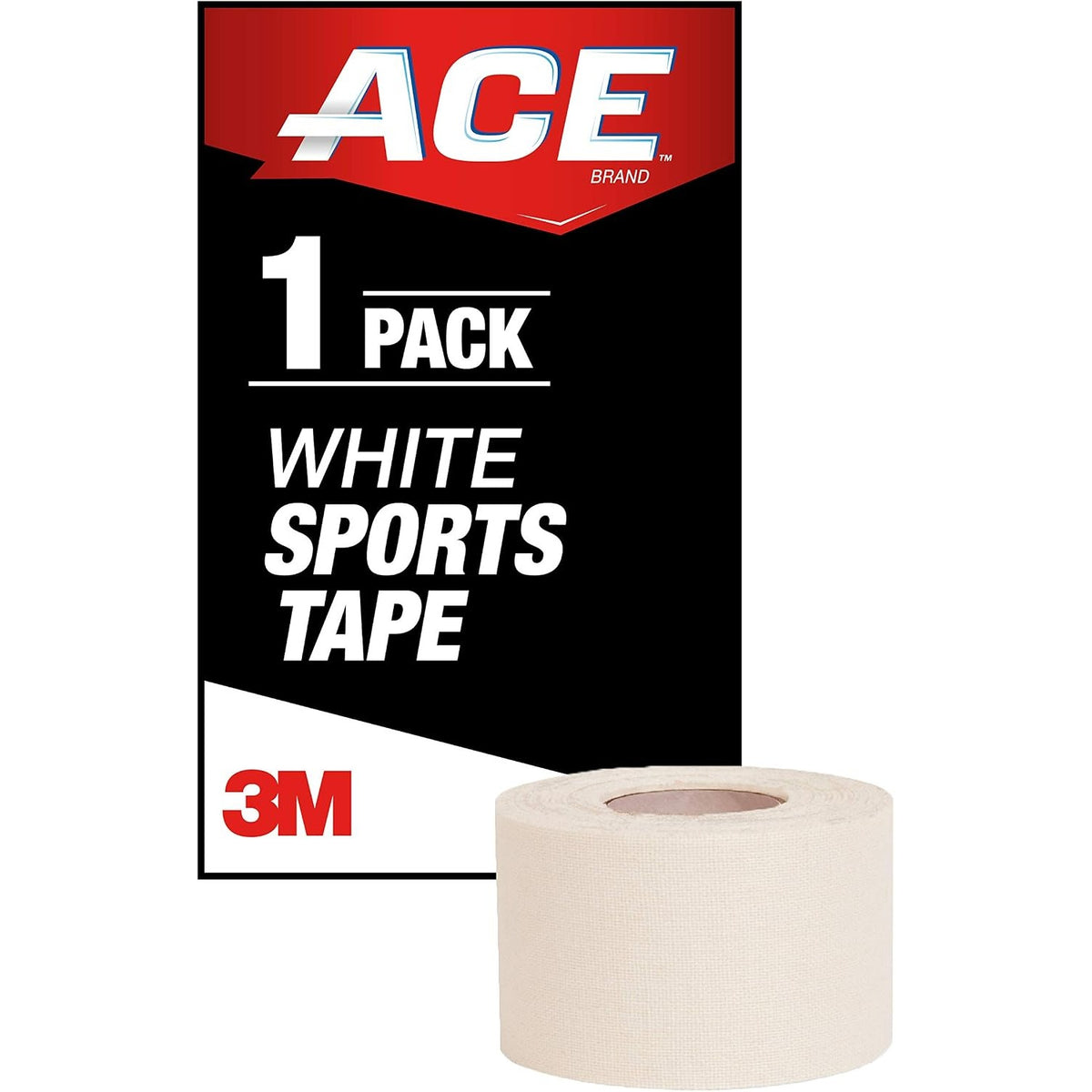 ACE-544991 Brand Sports Tape, 1.5 in. x 10 yds., White, 1 count