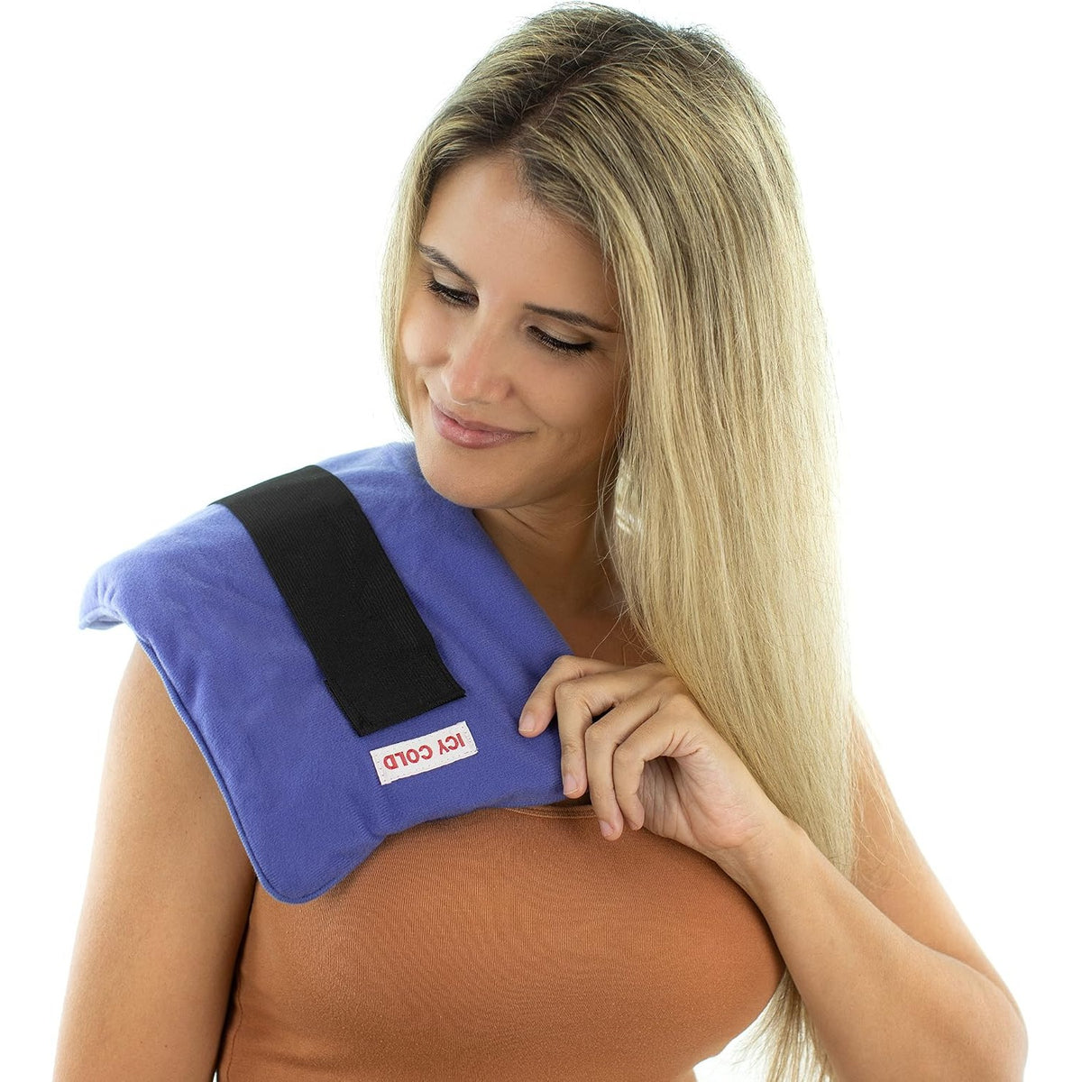 Thermipaq ICY Cold Pain Relief Wrap - Large 8x14 Thermal Clay Knee Ice Pack Wrap for Knee Pain - Long Lasting - Adjustable Strap for Shoulders, Neck