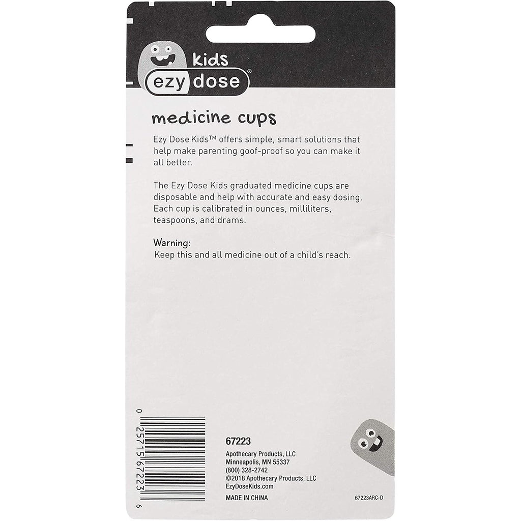 EZY DOSE Kids Medicine Cups for Liquid Dosage, 1 oz, 10 Count, BPA-Free