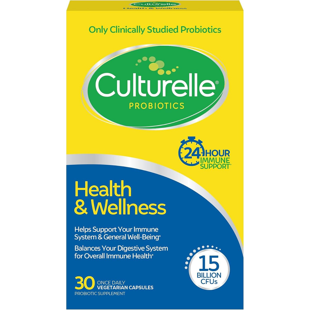 Culturelle Health & Wellness Daily Probiotic Supplement Men & Women, 30 Ct