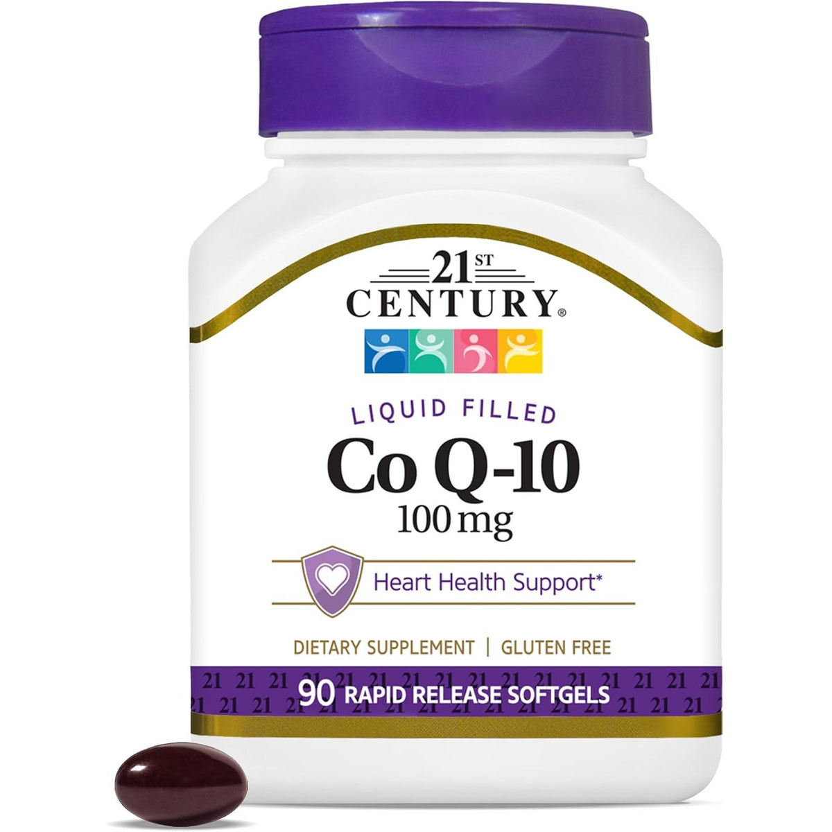 21st Century CoQ10 100mg Softgels, Heart Health Support, 90 Count