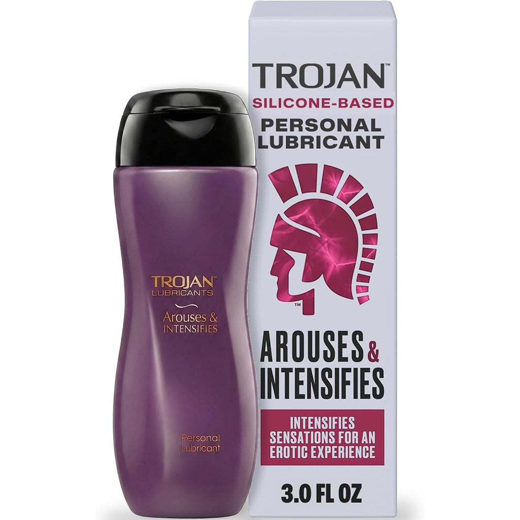TROJAN Lubricants Arouses and Intensifies, Personal Lubricant, Silicone Personal Lube, 3 fl oz