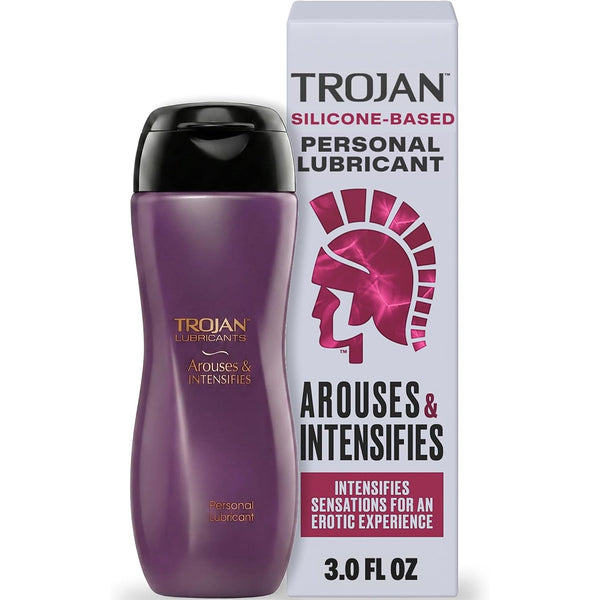 TROJAN Lubricants Arouses and Intensifies, Personal Lubricant, Silicone Personal Lube, 3 fl oz