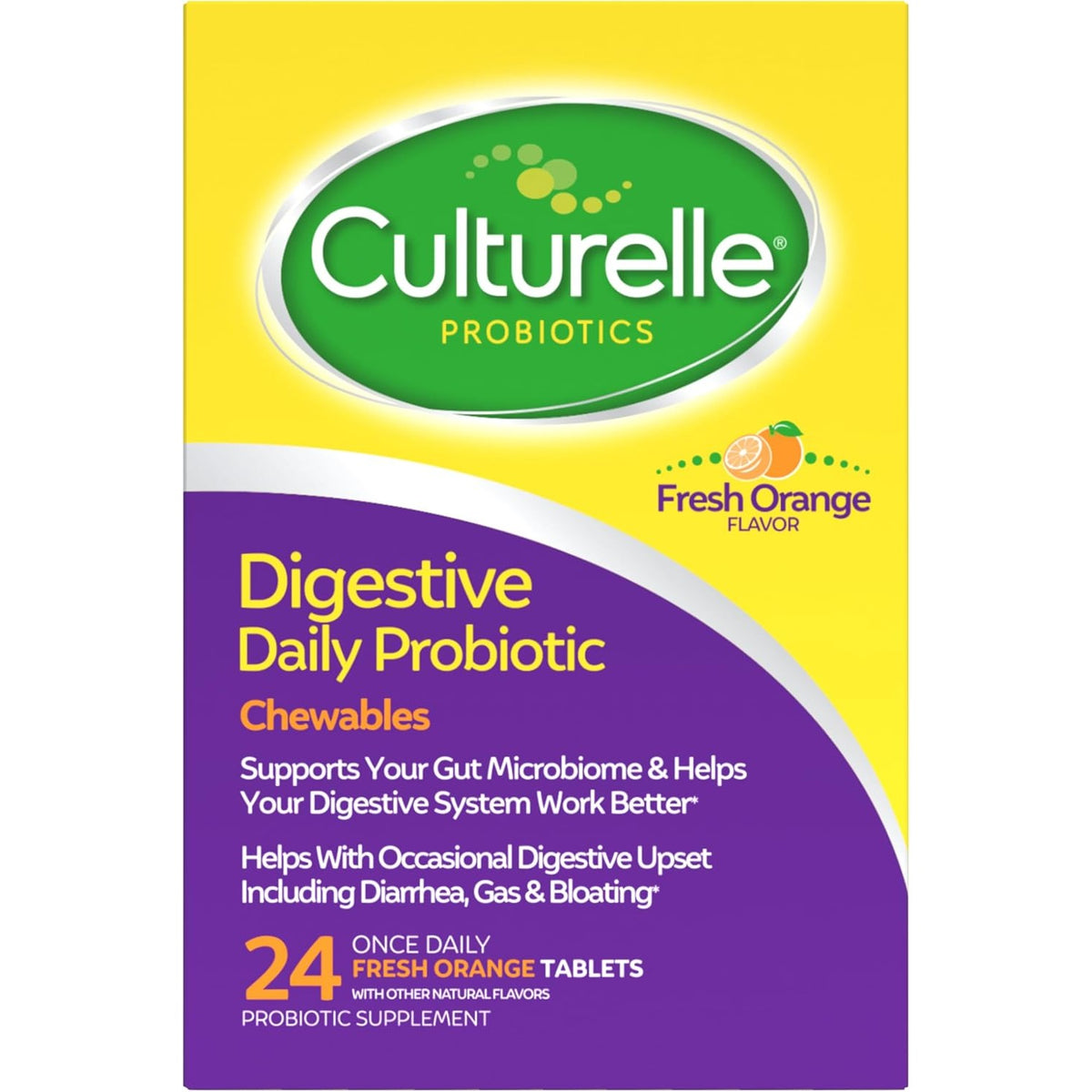 Culturelle Digestive Health Daily Probiotic for Women & Men Chewables 24 Ct