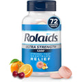 Rolaids Ultra Strength Antacid, 72 Chewable Tablets, Assorted Fruit, Ultra Strength Heartburn Relief