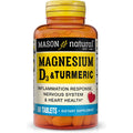 MASON NATURAL Magnesium & Vitamin D3 with Turmeric, 60 Day Supply