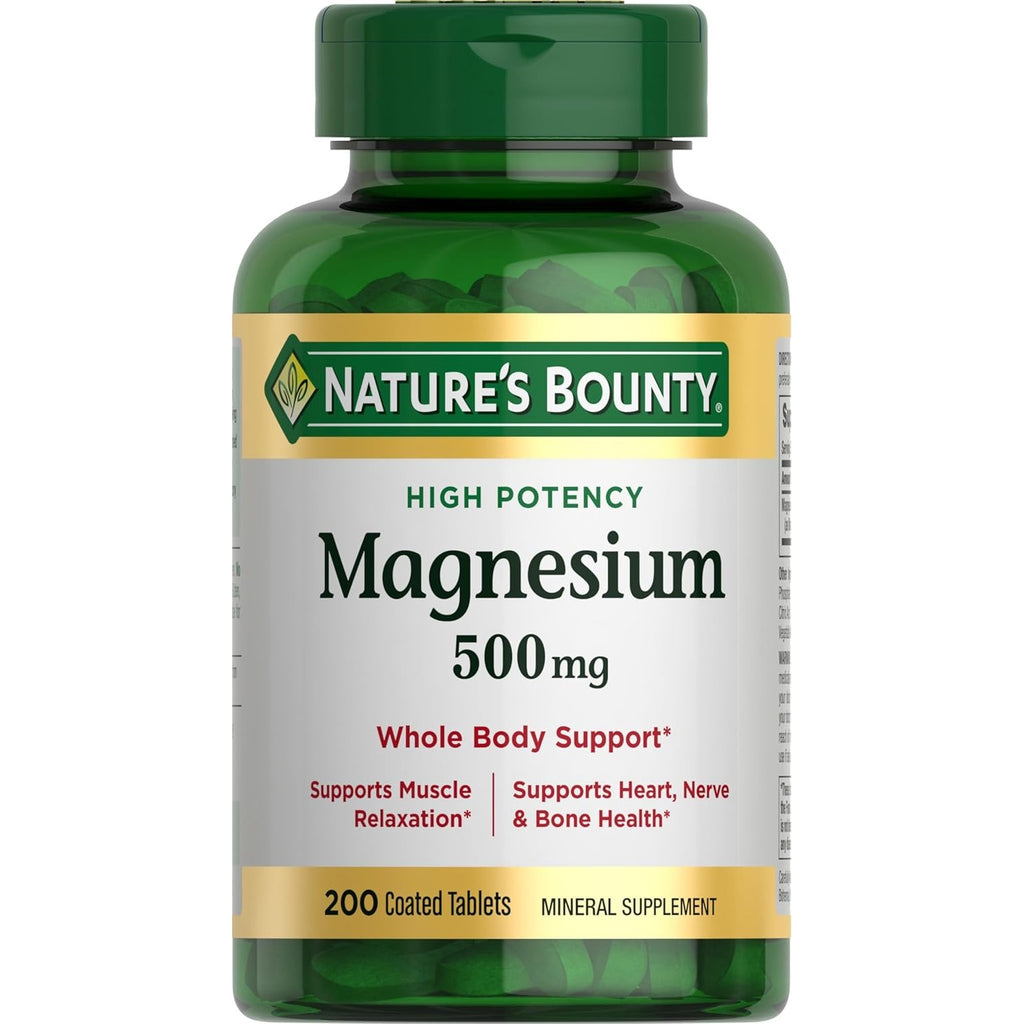 Nature's Bounty Magnesium 500 mg Tablets (Pack of 1)