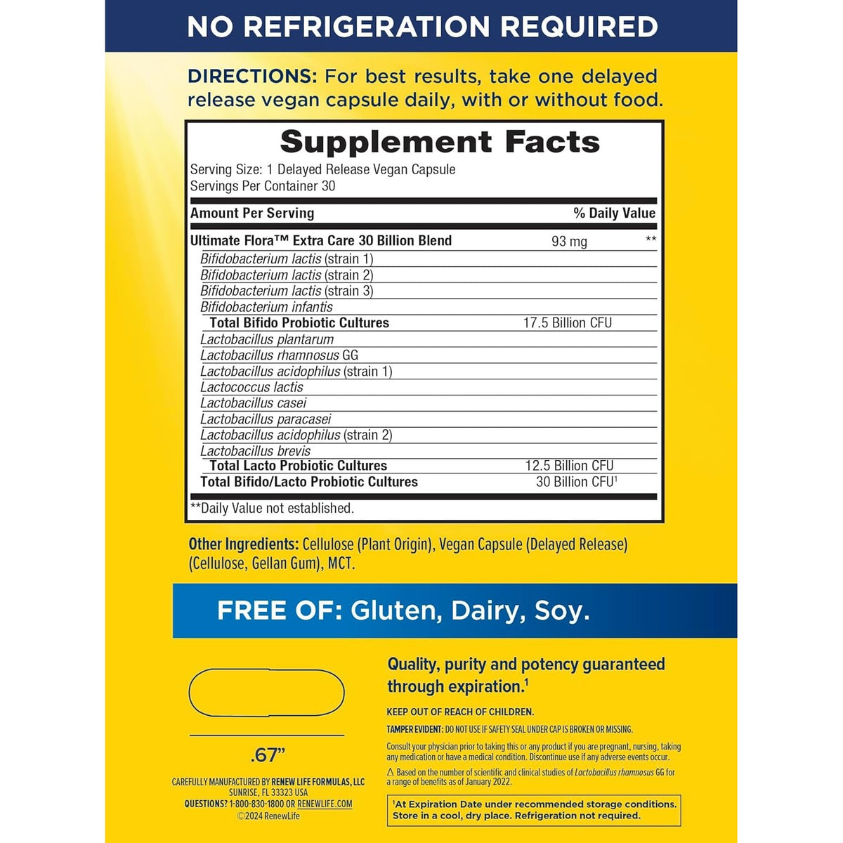 Renew Life Ultimate Flora Probiotic 30 Billion CFU