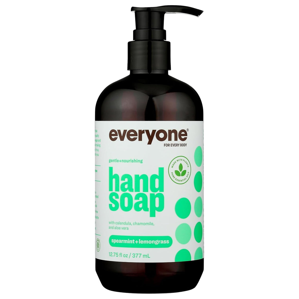 Everyone Liquid Hand Soap, 12.75 Ounce (Pack of 1), Spearmint and Lemongrass, made with Essential Oils for Kitchen and Bathroom