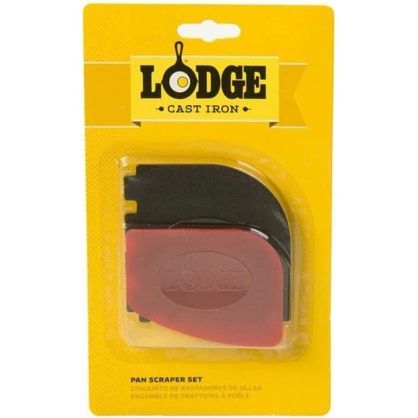 Lodge Cast Iron Grill Scraper Combo Red and Black 2-Pack