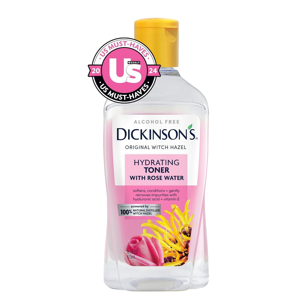 Dickinson's Witch Hazel Hydrating Toner with Rosewater | 16 Fl Oz