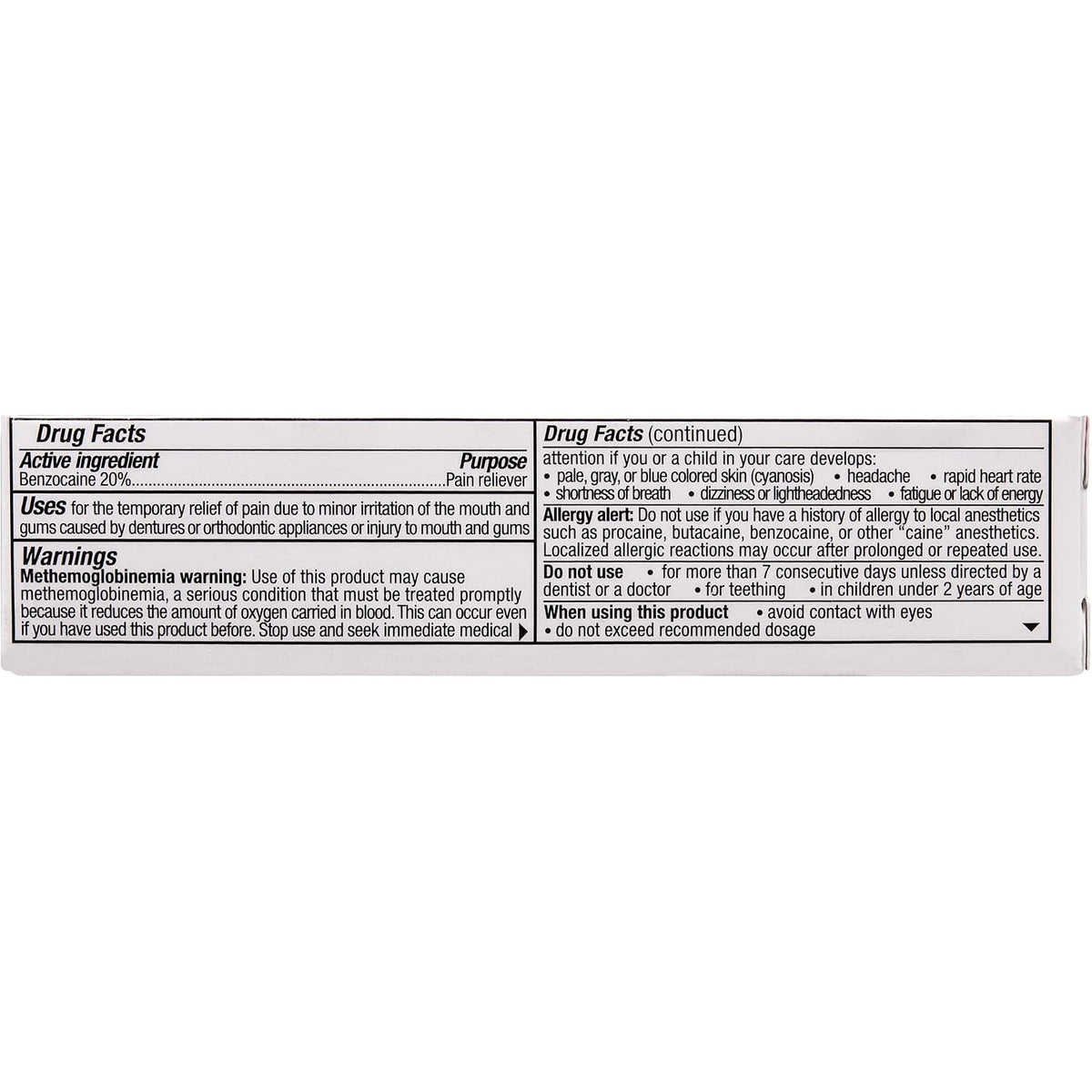 Benzodent Benzocaine Oral Numbing Cream, Gum Pain Relief for 12+, 1oz