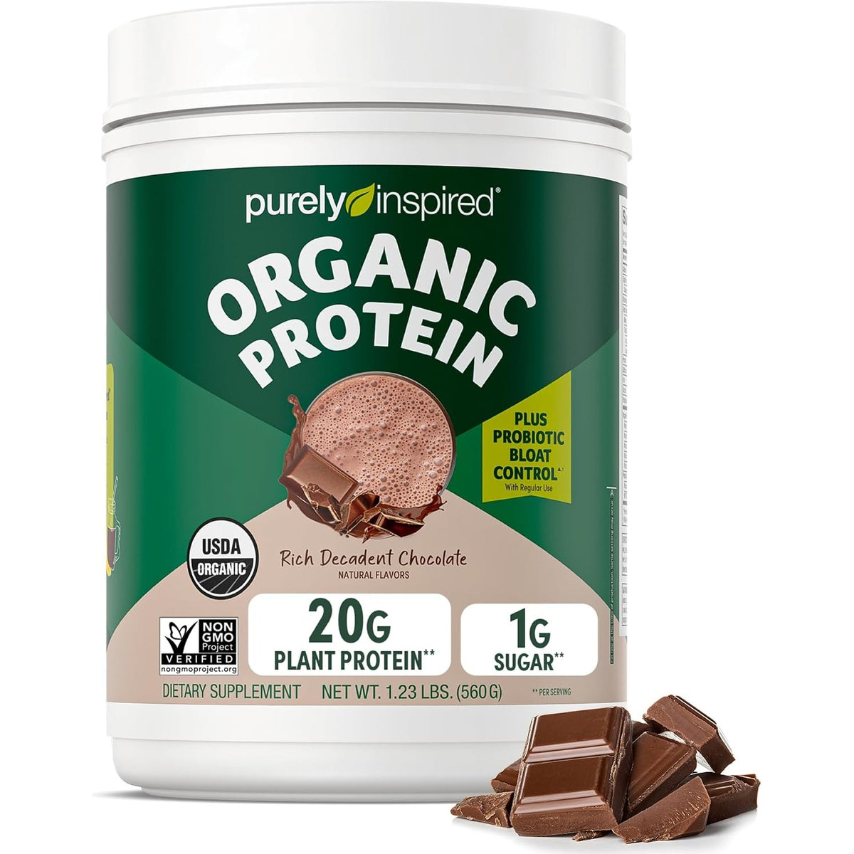 Purely Inspired Plant-Based Protein Powder, Rich Decadent Chocolate