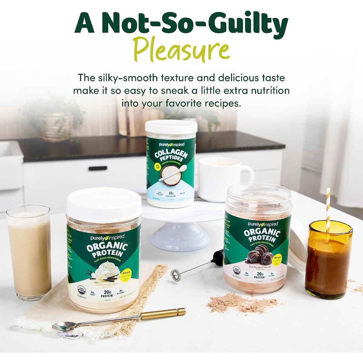 Purely Inspired Plant-Based Protein Powder, Rich Decadent Chocolate