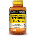 MASON NATURAL Peppermint Oil 50 mg Enteric Coated Softgels, 90 Day Supply