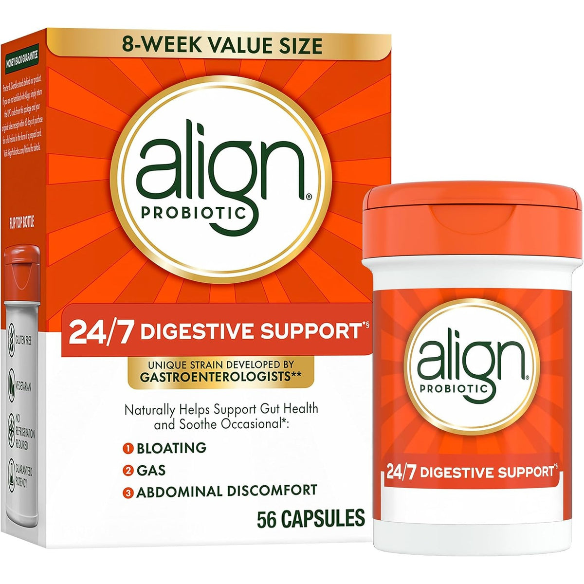 Align Probiotic, 24/7 Digestive Support*§, Probiotics for Women and Men, Probiotics for Digestive Health, Men and Womens Probiotic Capsules Help