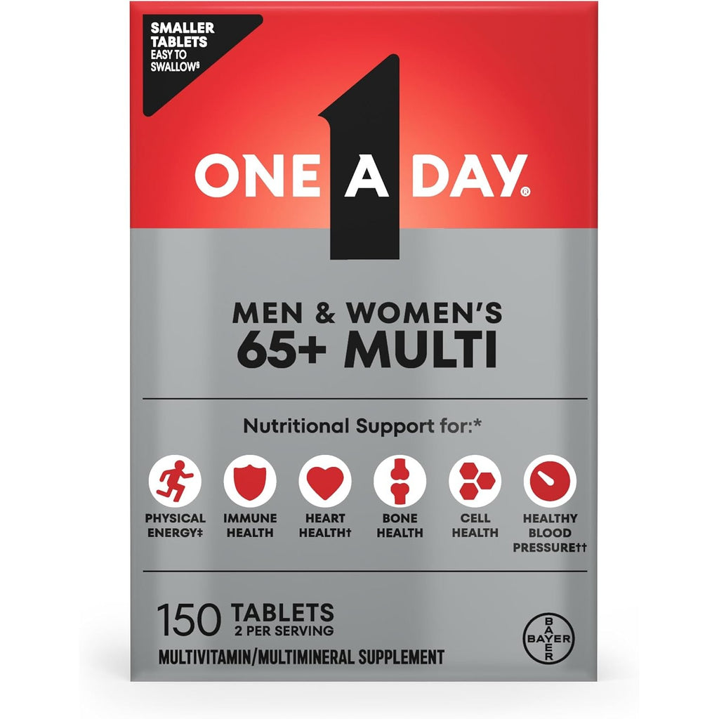 One A Day Proactive 65+, Mens & Womens Multivitamin, Supplement with Vitamin A, C, D, and Zinc to Support Bone Health & Cell Health, Calcium, Folic