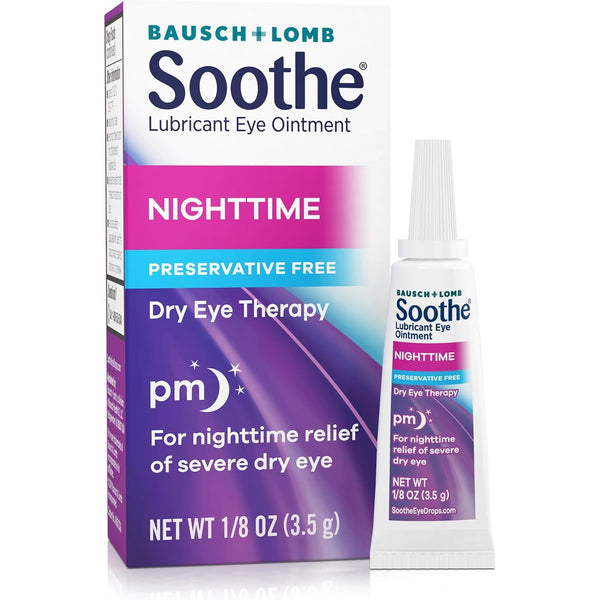 Soothe Lubricant Eye Ointment, Nighttime Dry Eye Relief, 0.12 Fl Oz