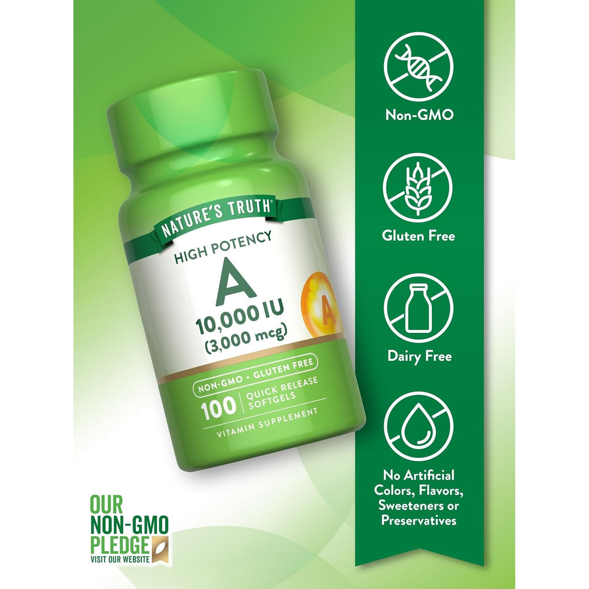 Nature's Truth Vitamin A Softgels | 100 Count