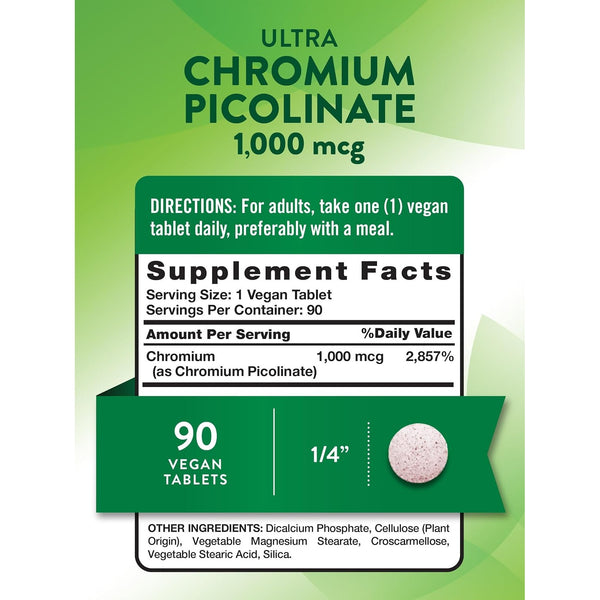 Nature's Truth Ultra Chromium Picolinate | 1000mcg | 90 Tablets