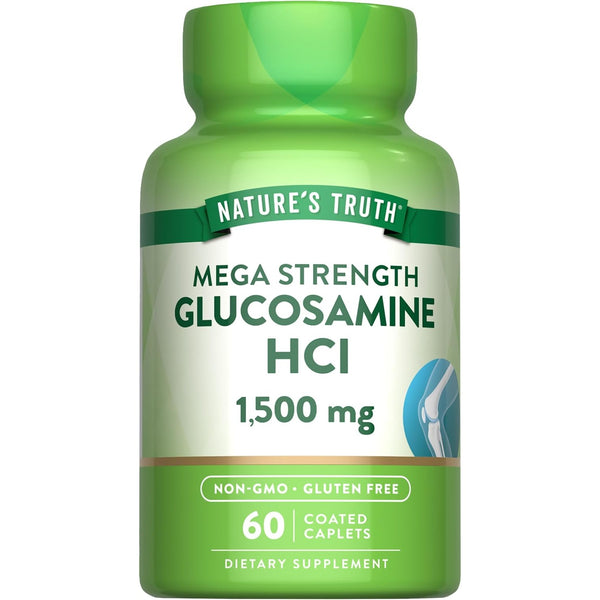 Glucosamine HCl 1500mg | 60 Caplets | Mega Strength Supplement | Non-GMO & Gluten Free | by Nature's Truth