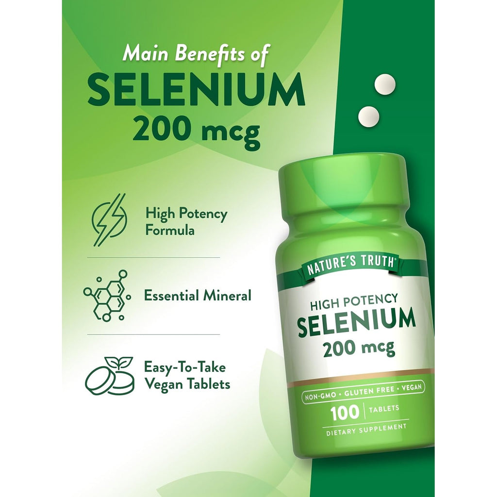 Nature's Truth Selenium Supplement | 200 mcg