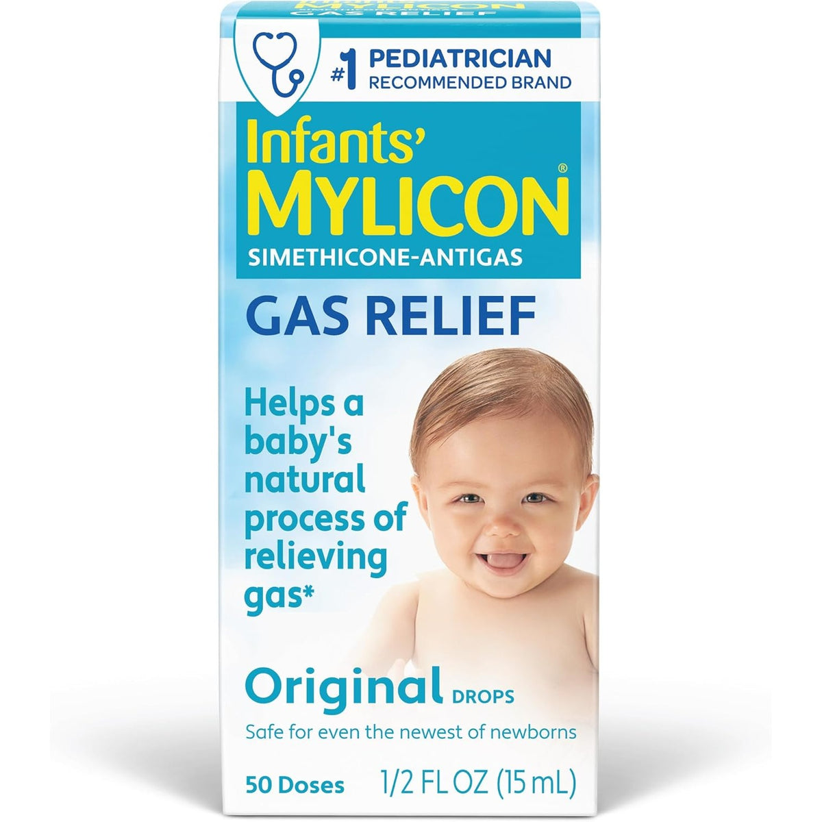 Mylicon Gas Relief Drops for Infants and Babies, Original Formula, 0.5 Fluid Ounce