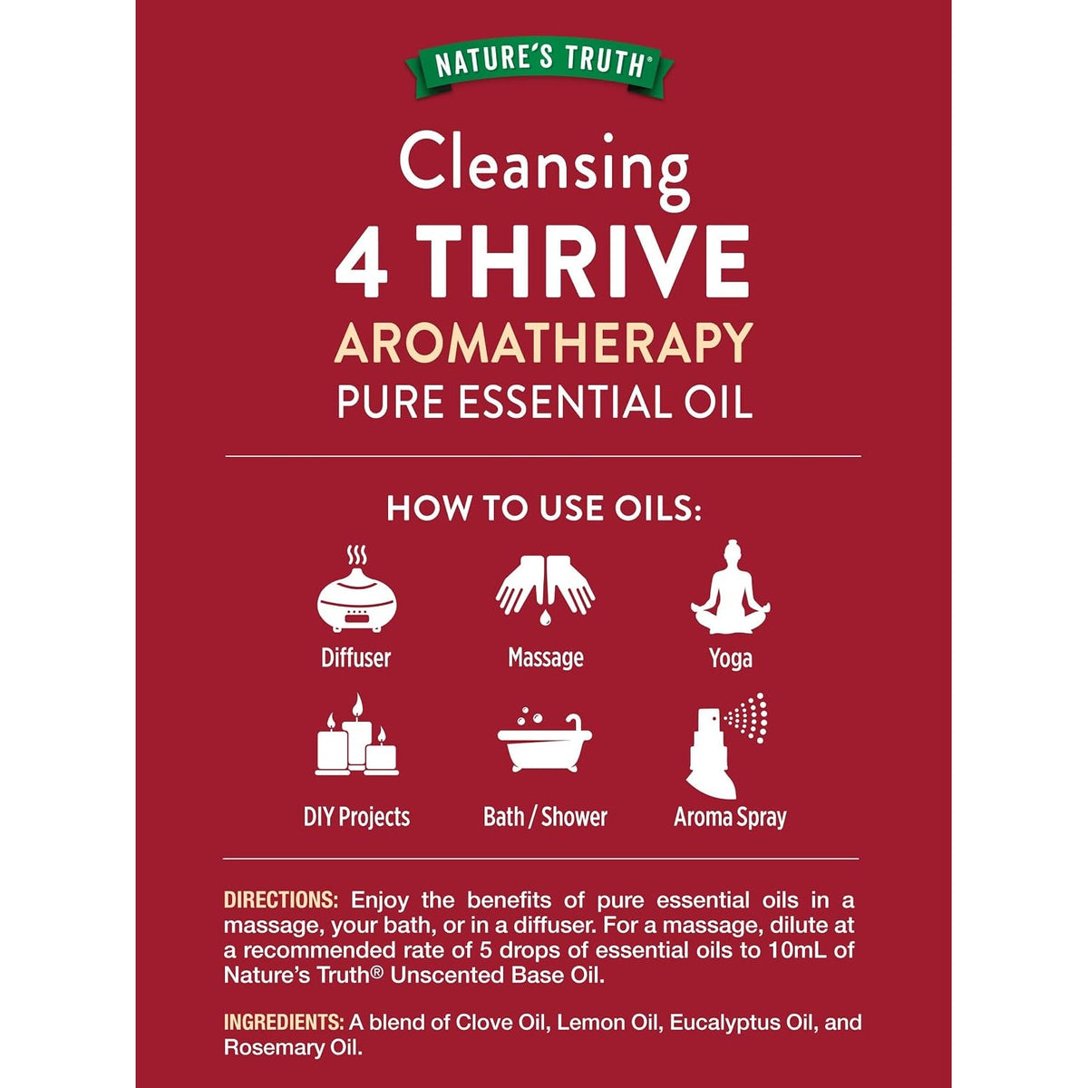 Nature's Truth Vitamins Essential Oil, 4 Thrive, 0.51 Fluid Ounce