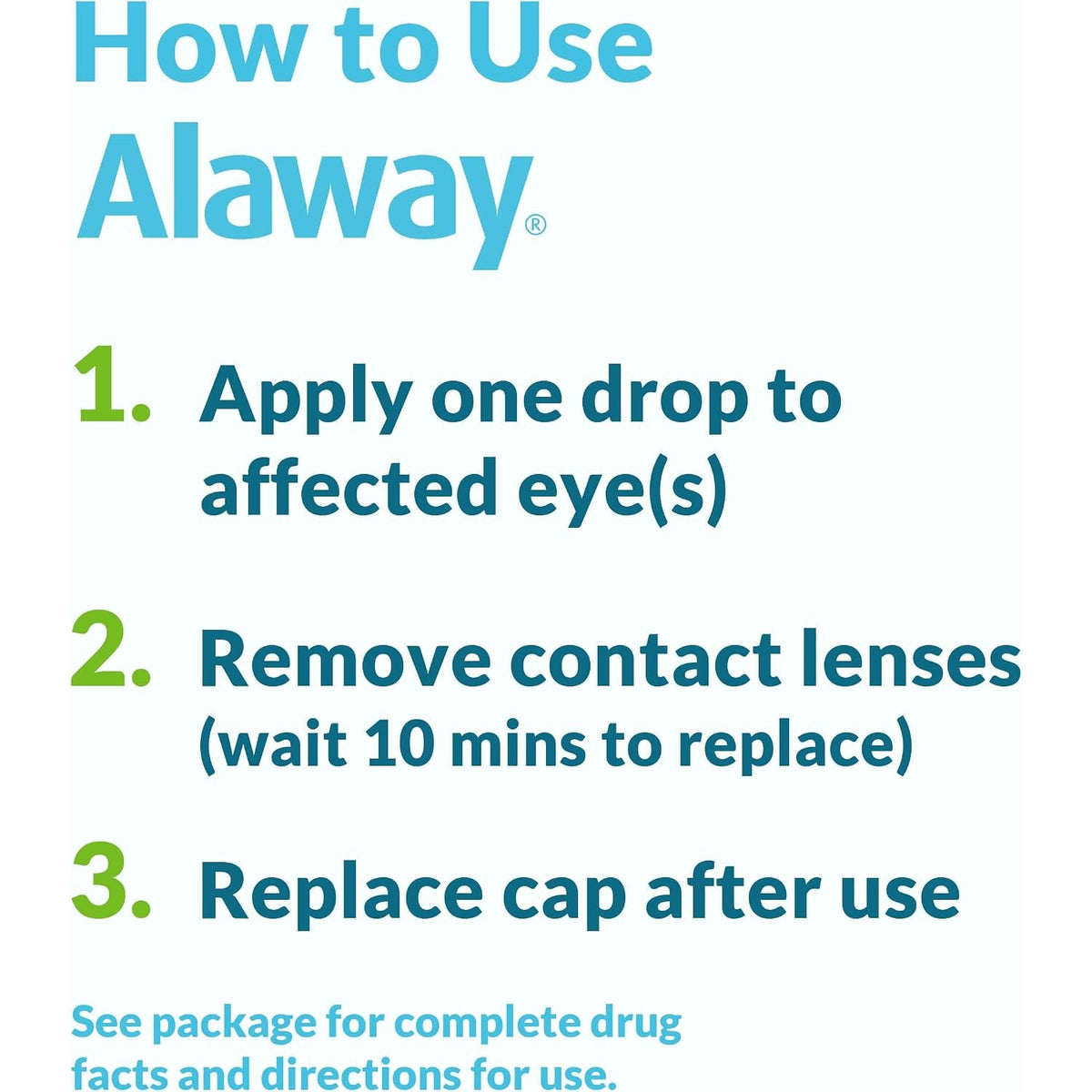 Alaway Antihistamine Eye Drops, 12-Hr Itchy Eye Relief, 0.34 oz 2-Pack
