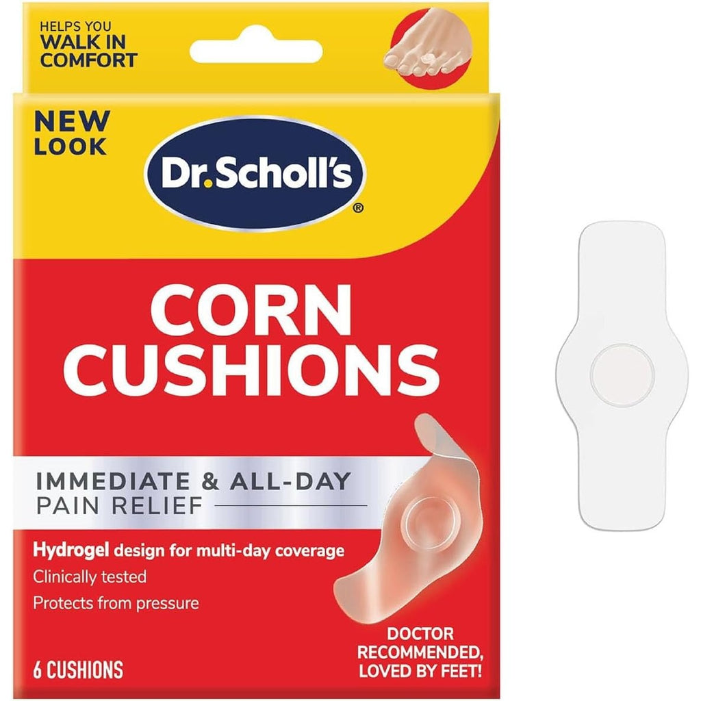 Dr. Scholl's Corn Cushion with Hydrogel Technology, 6ct // Cushioning Protection Against Shoe Pressure and Friction That Fits Easily in Any Shoe