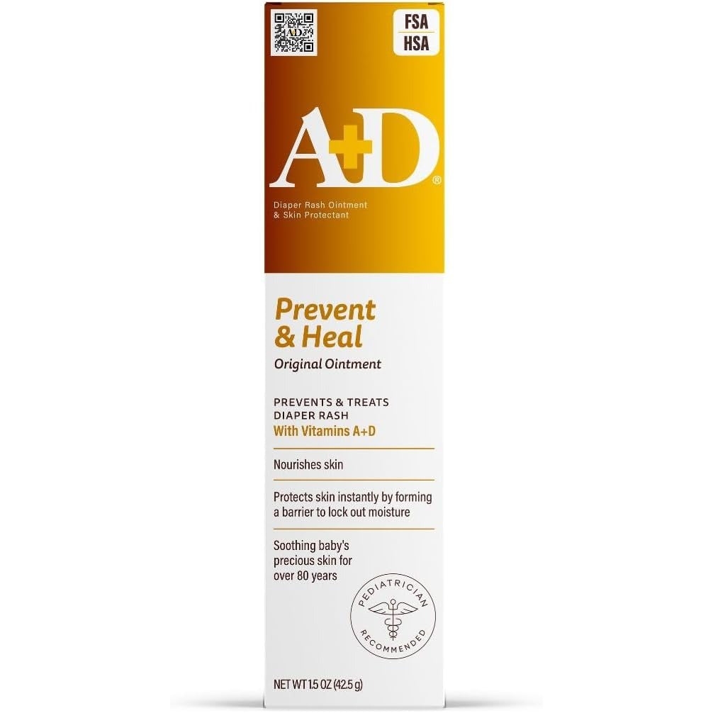 A+D Prevent & Heal Original Diaper Rash Ointment, 1.5 oz Tube