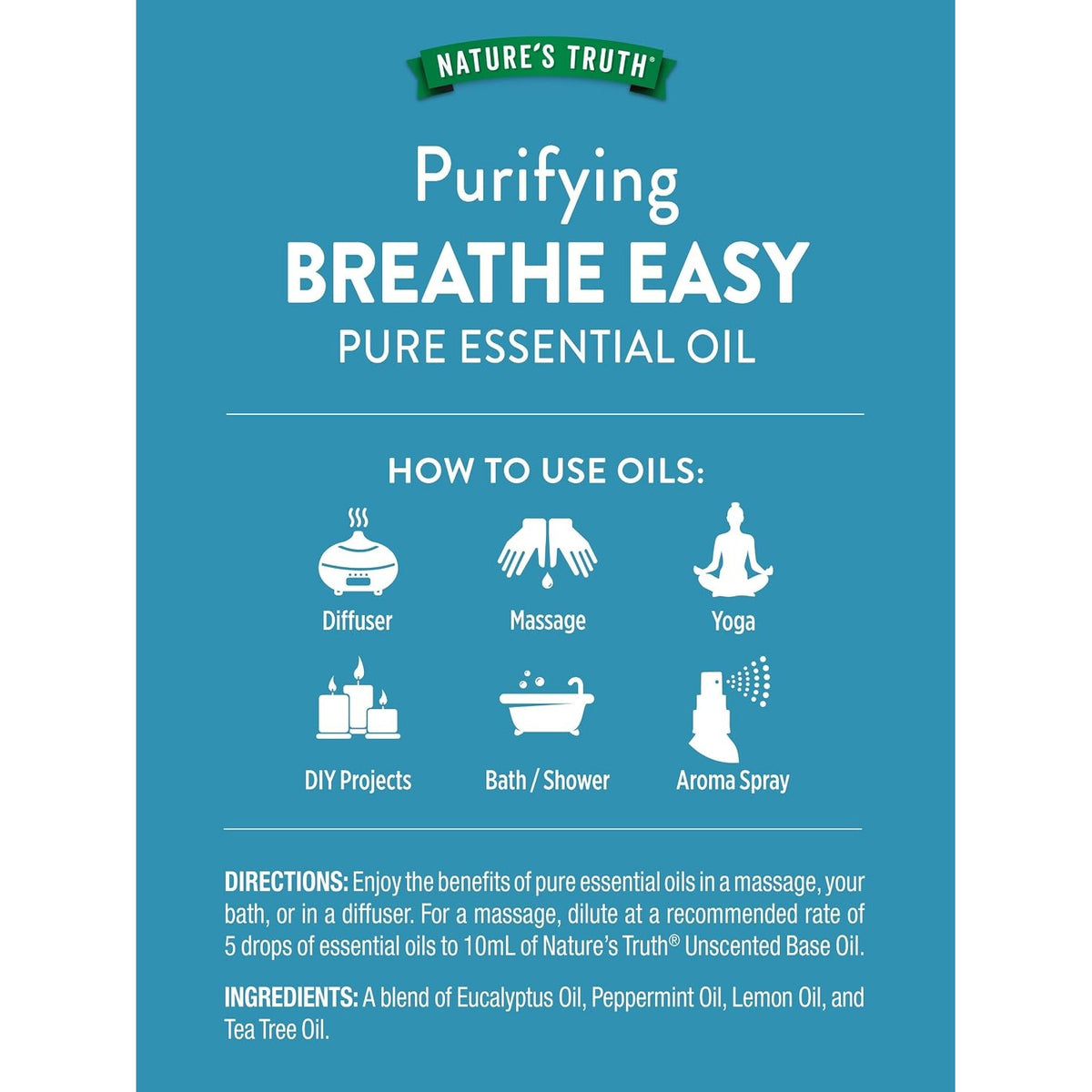Nature's Truth Breathe Easy Essential Oil Blend | 15 mL