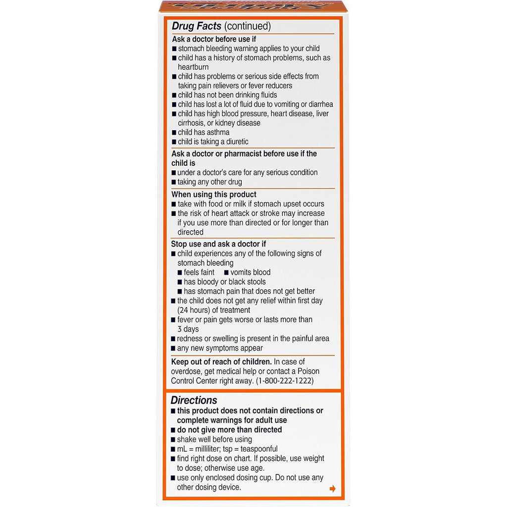 Children's Motrin Oral Suspension, 100 mg Ibuprofen, Bubble Gum, 4 fl. oz