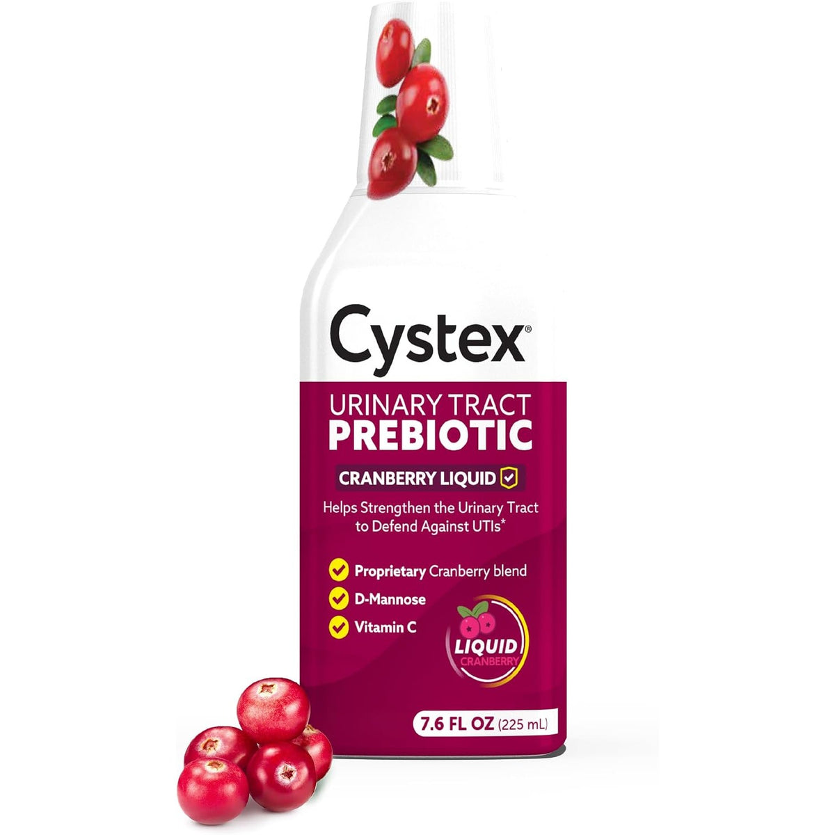 Cystex Cranberry Urinary Health Supplement Liquid, 7.6 fl oz