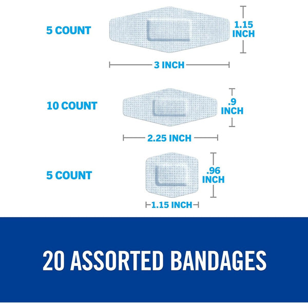 Nexcare Strong Hold Pain Free Removal Bandages, Assorted, 20 count
