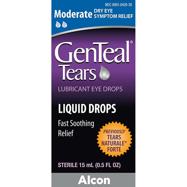 Genteal Tears Moderate Lubricant Dry Eye Drops, 15 mL