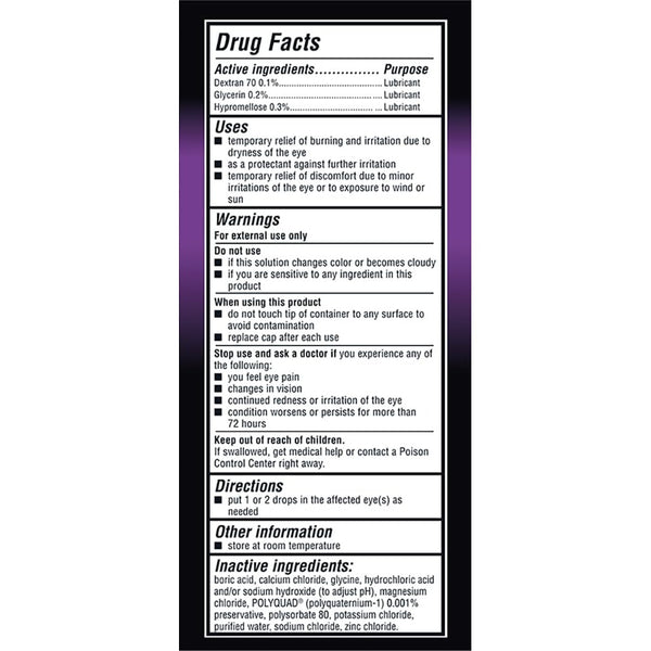 Genteal Tears Moderate Lubricant Dry Eye Drops, 15 mL