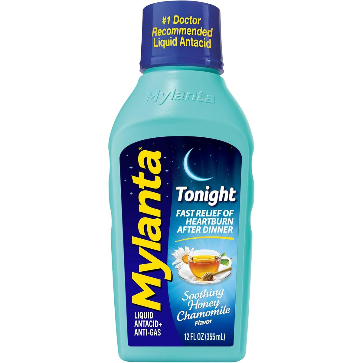 Mylanta Tonight Heartburn & Gas Relief, Honey Chamomile, 12oz